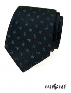 Avantgard Kék nyakkendő zöld motívummal