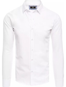 BASIC Fehér, elegáns egyszínű férfi ing DX2480