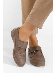 Zapatos Amera khaki női bőr félcipő