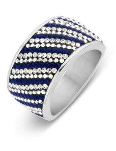 Victoria ezüst színű kék fehér köves gyűrű blue