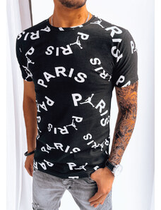 BASIC Fekete férfi póló nyomtatással RX5117