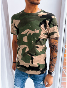 BASIC Khaki színű férfi póló terepszínű nyomatatással RX5084
