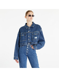 Női farmerdzseki Calvin Klein Jeans Boxy Cropped Denim Jacket Blue