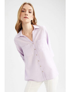 DEFACTO Regular Fit Shirt Collar Long Sleeve Shirt
