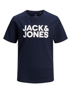 Jack & Jones Junior Póló 'Ecorp' tengerészkék / természetes fehér