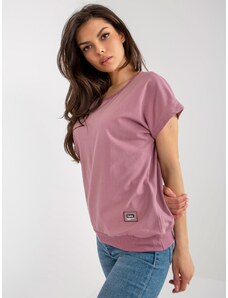 Fashionhunters Dusty pink basic cotton summer blouse
