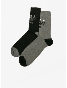 Set of two pairs of men's socks in gray and black Replay - Men