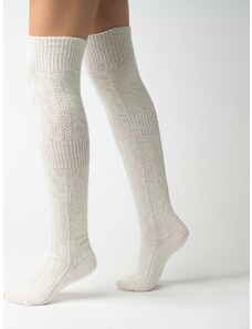 STEVEN Krém női térd feletti zokni Art.089 TD09, ECRU