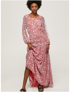 White and Red Women Patterned Maxi-dress Pepe Jeans - Women
