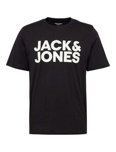 JACK & JONES Póló fekete / fehér