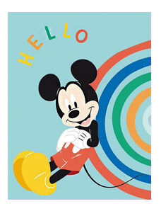 Mickey egér Hello polár takaró 100x140cm