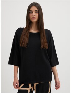Black Loose Blouse with Neckline Noisy May City - Women