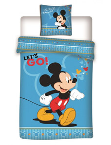 Disney Mickey Let's Go ágyneműhuzat 140×200cm, 63×63 cm microfibre