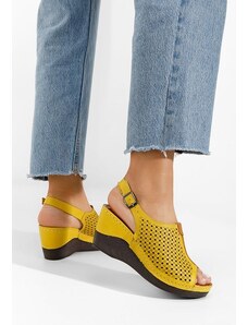 Zapatos Paola sárga telitalpú szandál