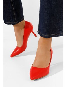 Zapatos Lasena piros tűsarkú cipő