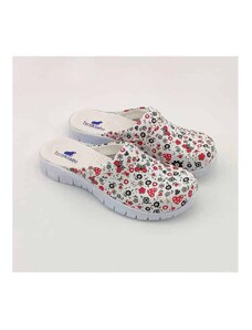 Terlik Sabo Terlik színes és egészséges COMFORTFLEX cipő - virágokkal és szívecskékkel tervezett papucs