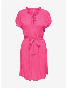 Sötét rózsaszín női pöttyös ruha JDY Lima - Hölgyek