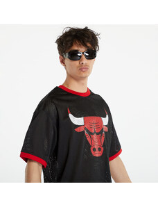 Férfi póló New Era Chicago Bulls NBA Team Logo Mesh Oversized T-Shirt Black/ Front Door Red