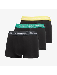 Boxeralsó Calvin Klein Cotton Stretch Low Rise Trunk 3 Pack Black/ Black Heather/ Yellow/ Green