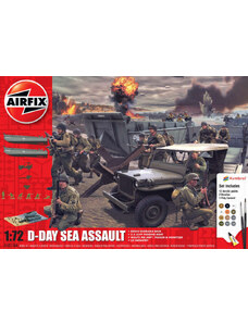 Airfix D-Day Sea Assault Set 1:76 makett készlet festékkel és kiegészítőkkel (A50156A)