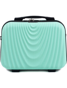 Menta kozmetikai bőrönd hullámos textúrával 304, Beauty case Wings BC, Light Green