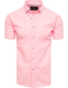 BASIC Rózsaszín férfi ing rövid ujjal KX0994