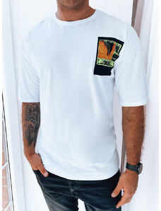 BASIC Fehér férfi póló nyomtatással RX5301