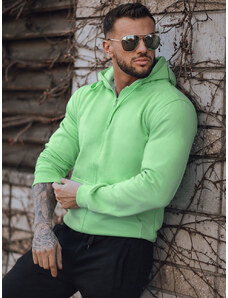 BASIC Világos zöld színű férfi cipzáras pulóver BX5230z