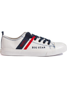 BIG STAR SHOES Fehér férfi eco bőr tornacipő BIG STAR LL174005 LL174005W-M