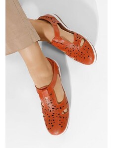 Zapatos Naturala mihely narancssárga bőr balerina