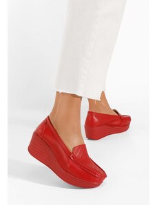 Zapatos Tangelo piros platform mokaszín