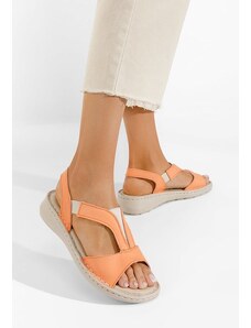 Zapatos Tara portocalii lime lapos talpú szandál