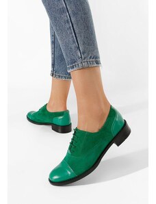 Zapatos Genave zöld női oxford cipő