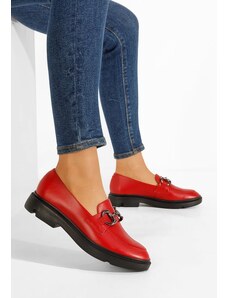 Zapatos Duquesa v2 piros bőr mokaszin női