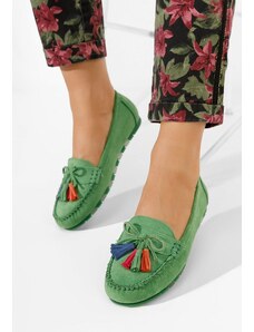 Zapatos Prestia zöld női mokaszín