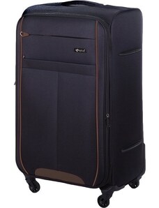 BASIC SOLIER fekete utazóbőrönd , mérete XL STL1311 BLACK/COFFEE 29'' (XL))