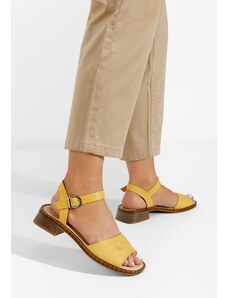 Zapatos Yolanda sárga lapos sarkú szandál