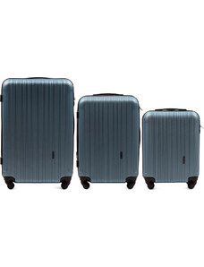 Sötétkék három utazóbőröndből álló szett 2011, Luggage 3 sets (L,M,S) Wings, Silver blue