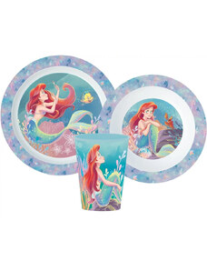 Disney Hercegnők micro étkészlet szett pohárral (Ariel)