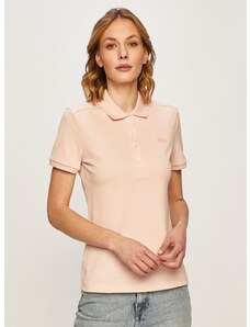 Lacoste t-shirt női, galléros, rózsaszín