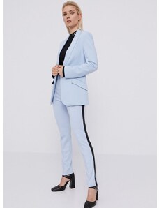 Karl Lagerfeld nadrág női, kék, közepes derékmagasságú testhezálló