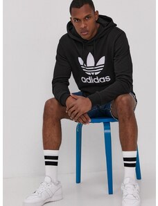 adidas Originals pamut melegítőfelső H06667 fekete, férfi, nyomott mintás