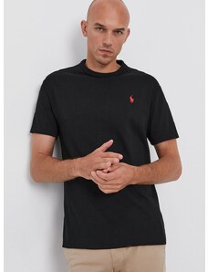 Polo Ralph Lauren t-shirt fekete, férfi, sima