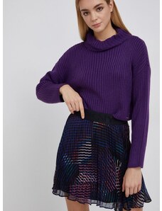 Dkny pulóver női, lila, garbónyakú