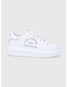 Karl Lagerfeld bőr cipő Kapri fehér, platformos