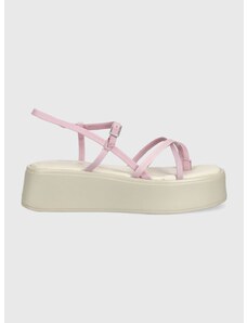 Vagabond Shoemakers bőr szandál Courtney rózsaszín, női, platformos