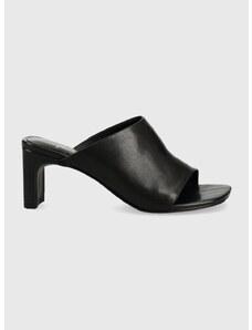 Vagabond Shoemakers bőr papucs Luisa fekete, női, magassarkú, 5312-201-20