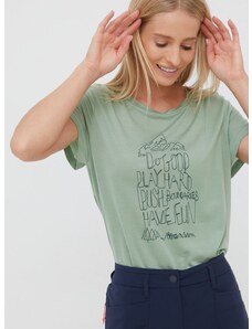 Houdini t-shirt Tree Message női, zöld