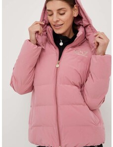 EA7 Emporio Armani rövid kabát női, rózsaszín, téli