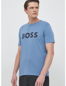 Boss Orange BOSS pamut póló BOSS CASUAL férfi, nyomott mintás